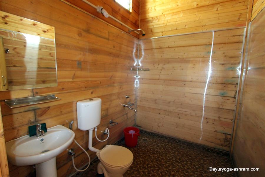 01 AyurYoga Eco-Ashram, India, (3) Private Wooden Bathroom